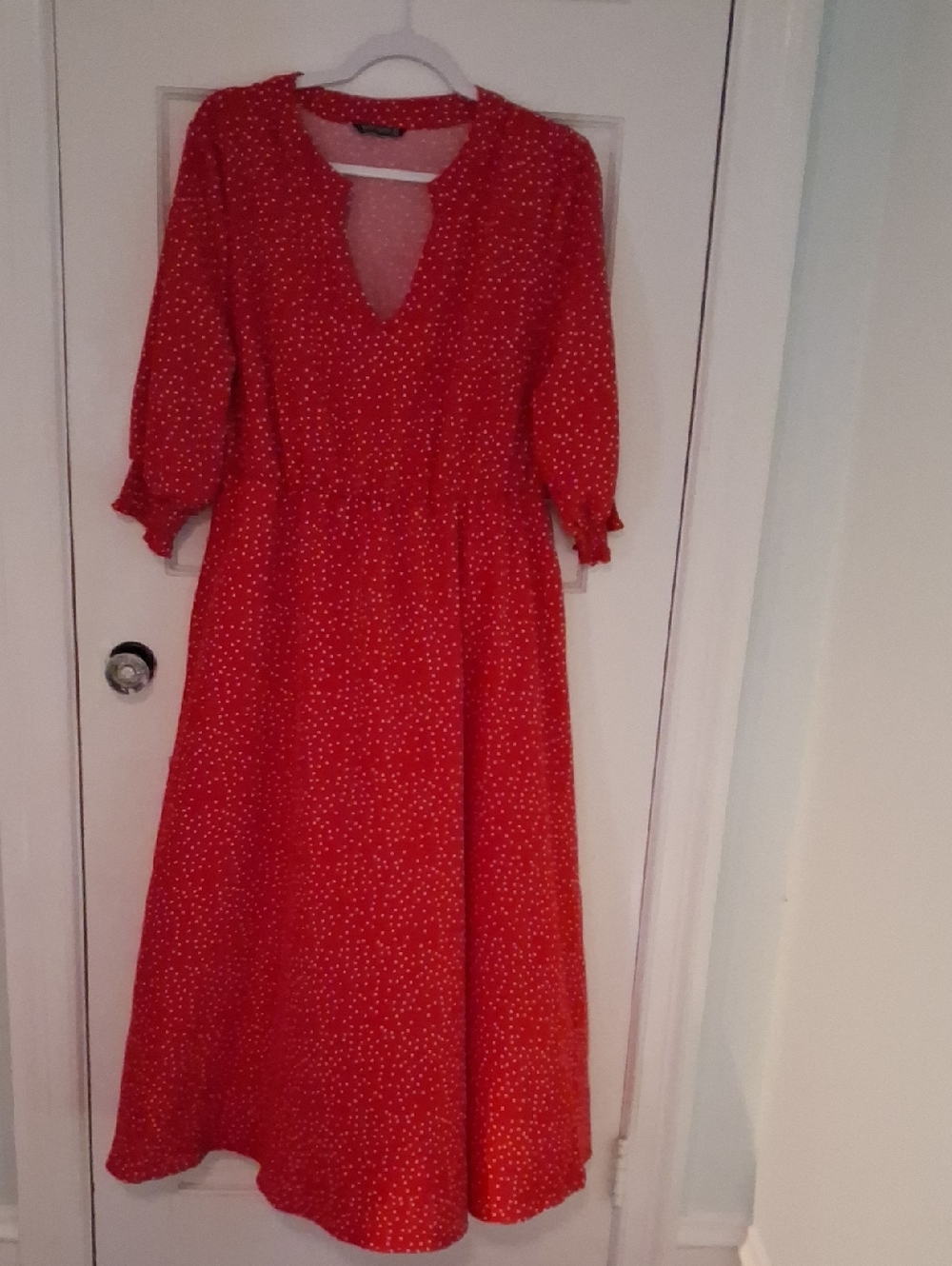 BloomChic Red and White Polka Dot Dress